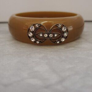 ✨ J.Crew X Lulu Frost Rhinestones Crystals Pave Antique Bangle Bracelet ✨